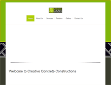 Tablet Screenshot of creativeconcreteconstructions.com.au